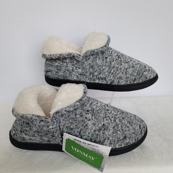 VONMAY Women's Slippers Booties with Memory Foam Indoor/Outdoor-Grey color-W10M⭐ - Picture 11 of 15
